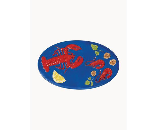 Handbemalte Servierplatte De La Mer aus Dolomit | Westwing EU