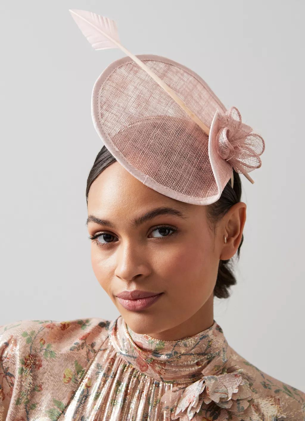 Eileen Pink Mesh and Feather Fascinator | View All | Accessories | Collections | L.K.Bennett, Lon... | L.K. Bennett (UK)