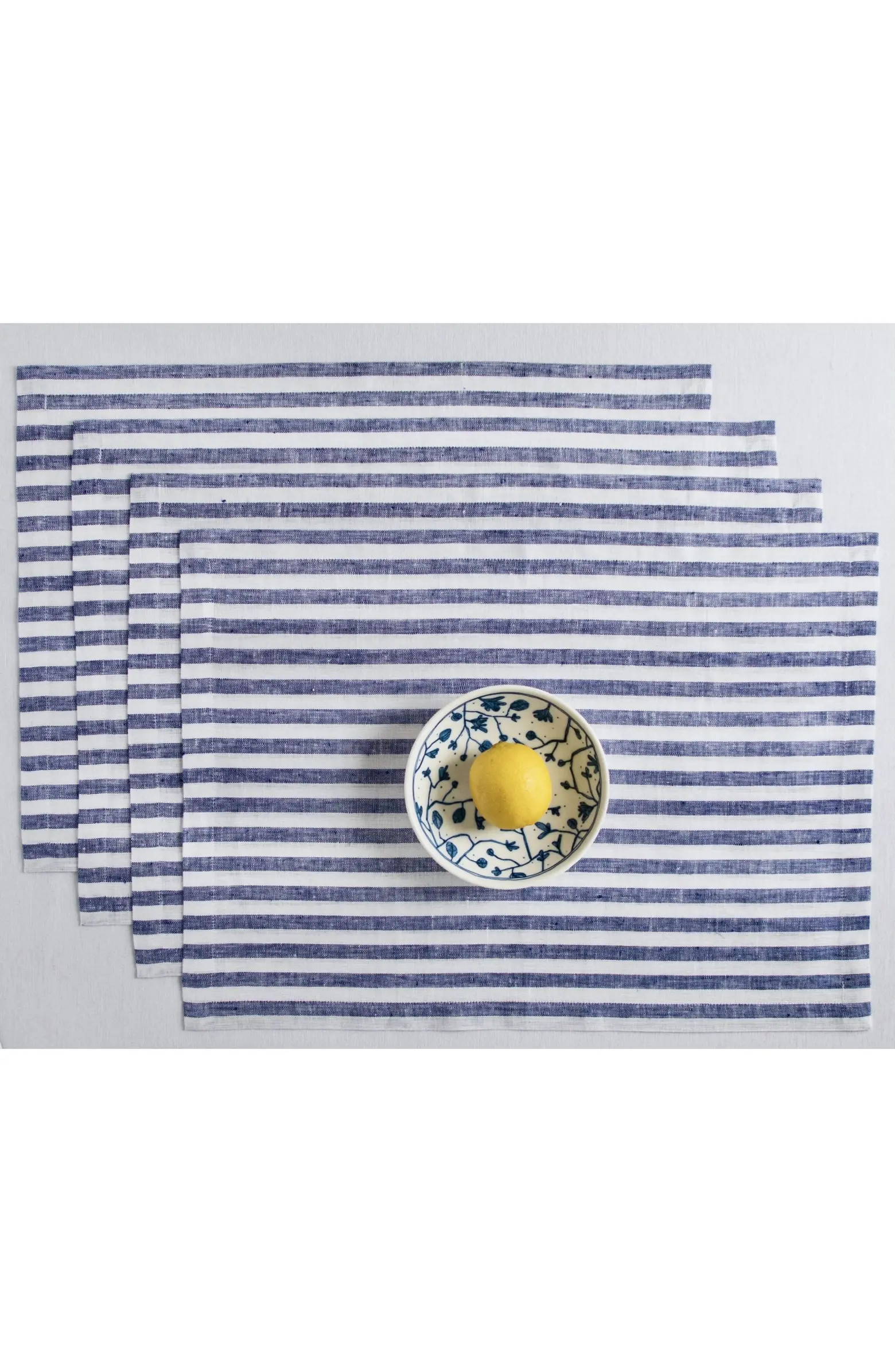 Linen Placemats Set of 4, 14 x 19 Inch for Dining Table, Holiday and Everyday Table Decor - Amalf... | Nordstrom