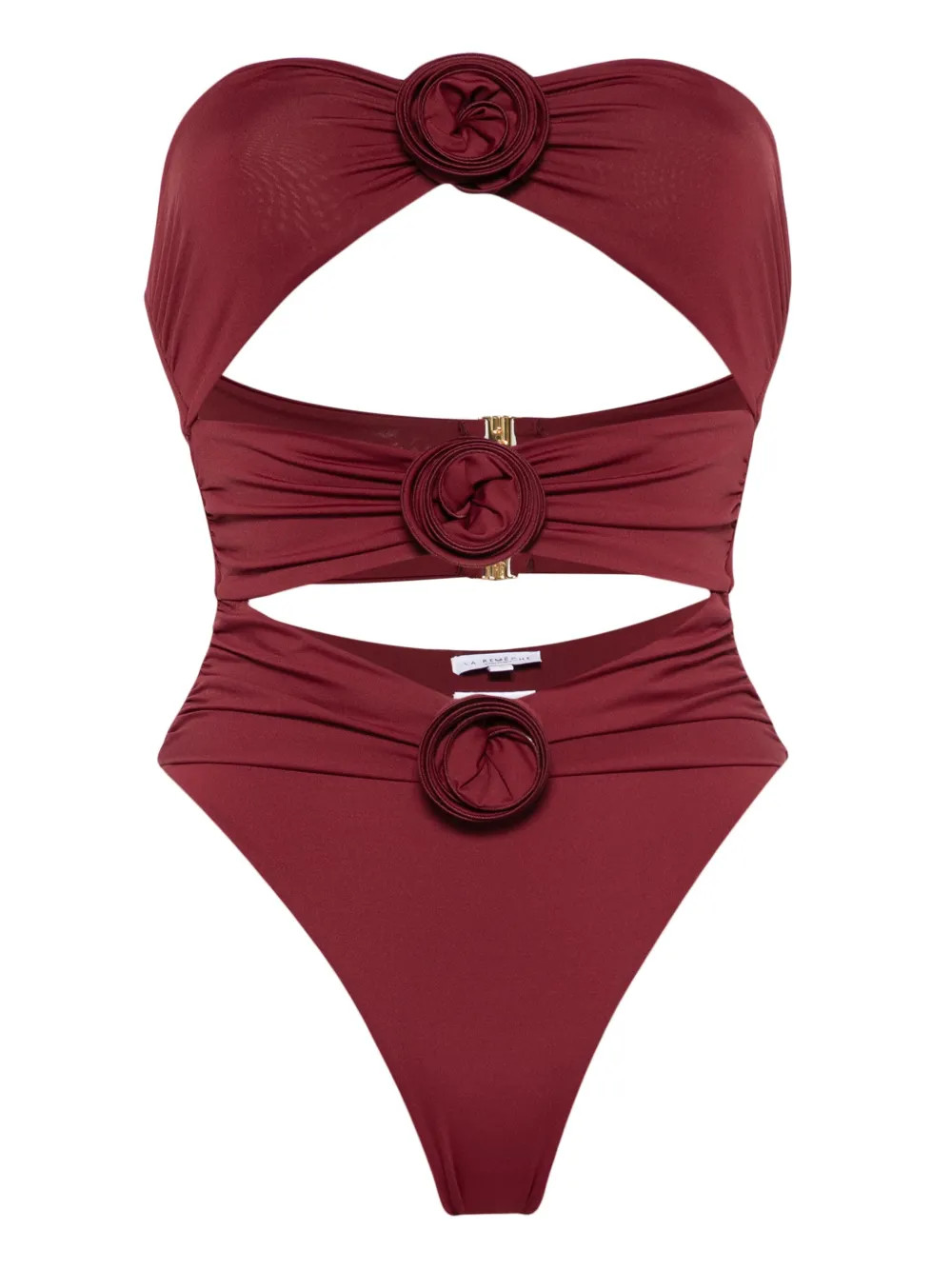 La Reveche flower-detailing Swimsuit  | Red | FARFETCH | Farfetch Global
