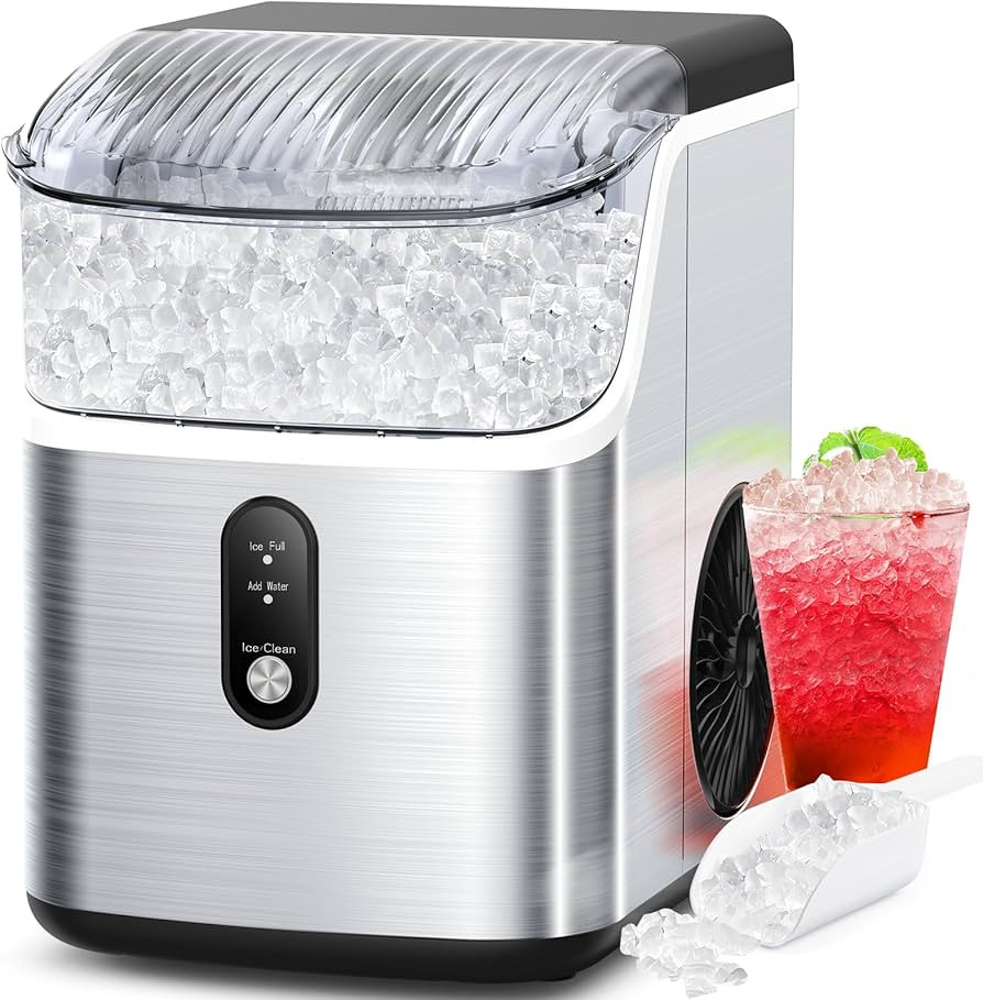 COWSAR Nugget Ice Maker Countertop, Soft Chewable Nugget Ice Cubes Machine, One-Button Quick Ice ... | Amazon (US)