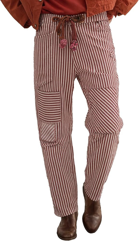 Womens Moxie Pull-On Barrel Jeans Mid-Low Rise Boyfriend Drawstring Ankle Baggy Elastic Waist Str... | Amazon (US)