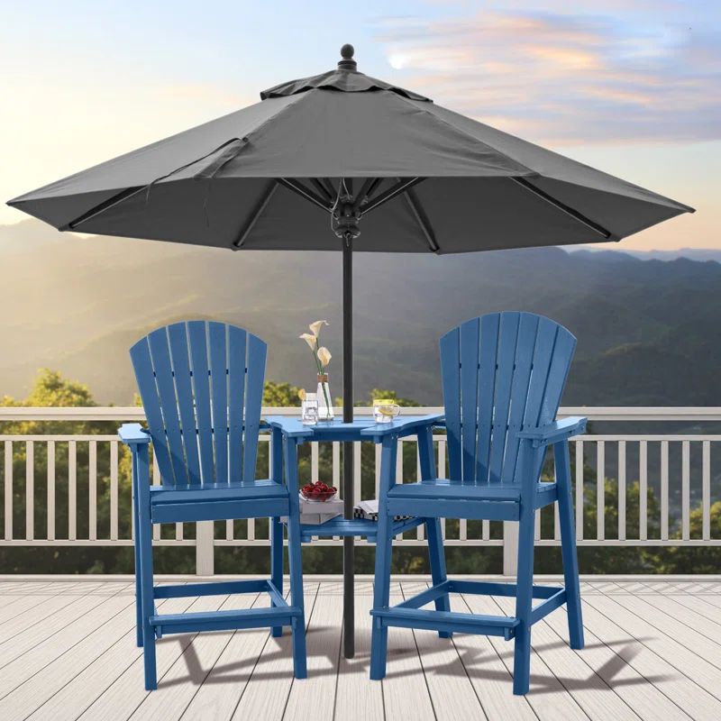 Maybeck 2-Piece Outdoor Adirondack Chair With Table | Wayfair North America