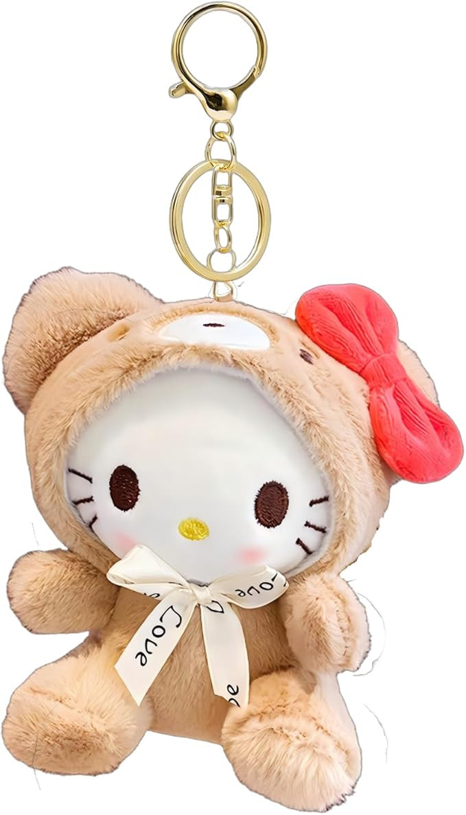 Cartoon Bag Charms Cute Plush Keychain for Women Girls, 5" Soft Backpack Key Chain Cute Stuffed A... | Amazon (US)