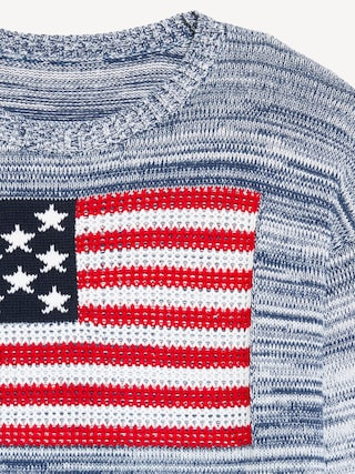 Seaside Cotton Long-Sleeve Flag Sweater | Old Navy (US)