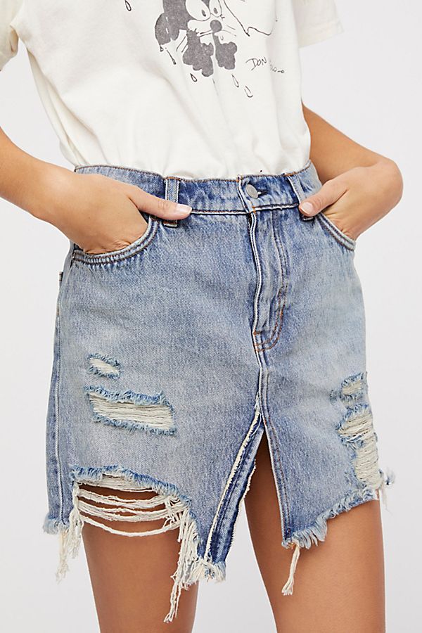 We The Free Relaxed & Destroyed Skirt | Free People (Global - UK&FR Excluded)