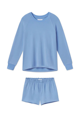 Relax Shorts Set in Baltic Blue | Lake Pajamas