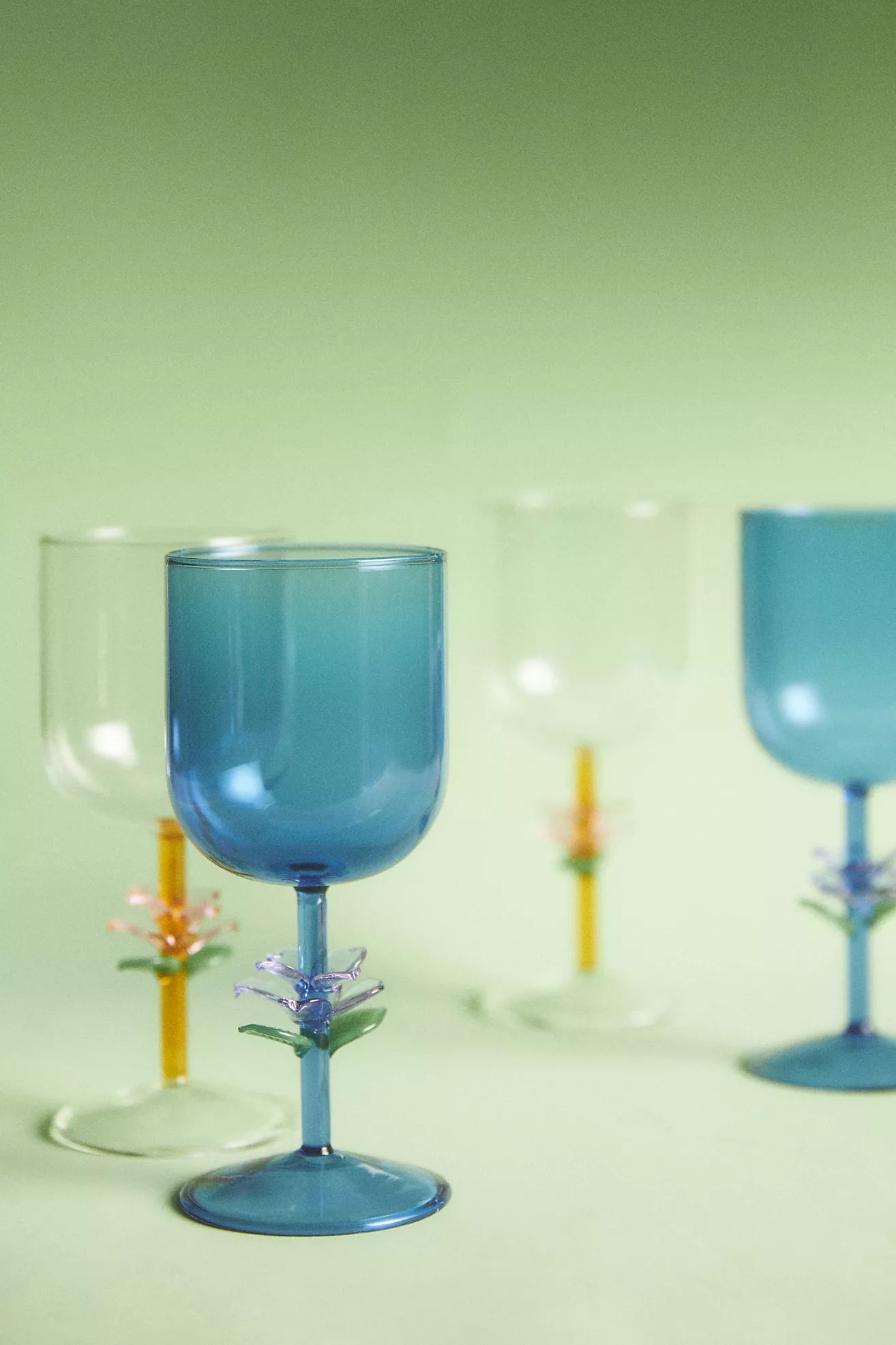 Pernille Rosenkilde Flower Wine Glasses, Set of 4 | Anthropologie (US)