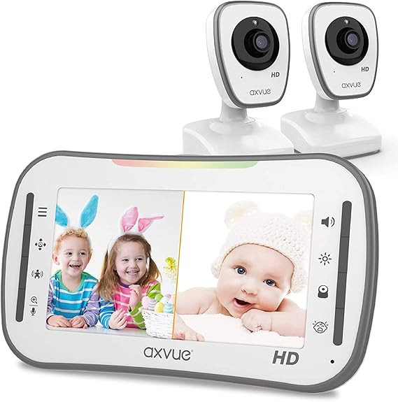[HD] Video Baby Monitor, AXVUE 720P 5" HD Display, IPS Screen, 2 HD Cams, 12-Hours Battery Life, ... | Amazon (US)