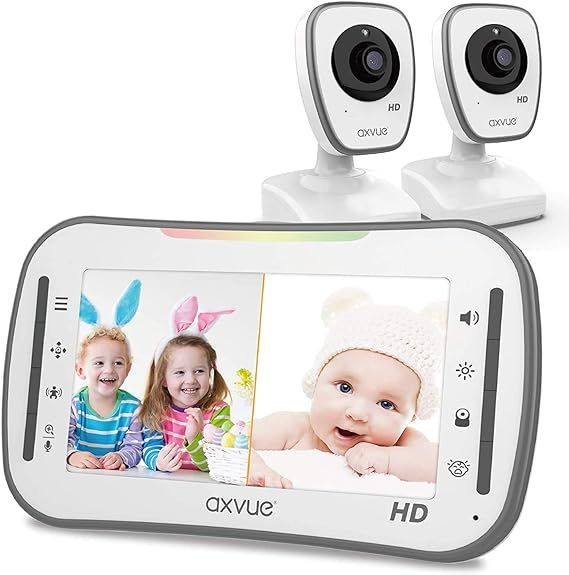 [HD] Video Baby Monitor, AXVUE 720P 5" HD Display, IPS Screen, 2 HD Cams, 12-Hours Battery Life, ... | Amazon (US)