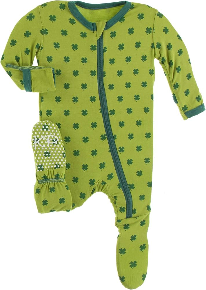 KicKee Pants Lucky Clover Footie with Zipper, One-Piece Baby Clothes, Boy and Girl Soft Clothes | Amazon (US)