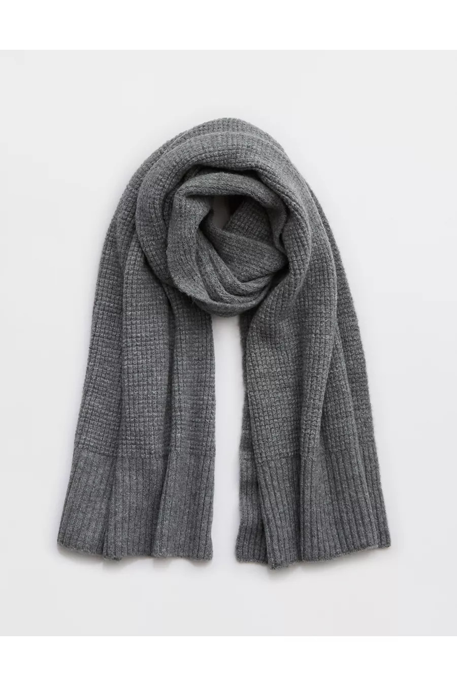 OFFLINE By Aerie Waffle Blanket Scarf Women's Dark Heather Gray One Size | Aerie