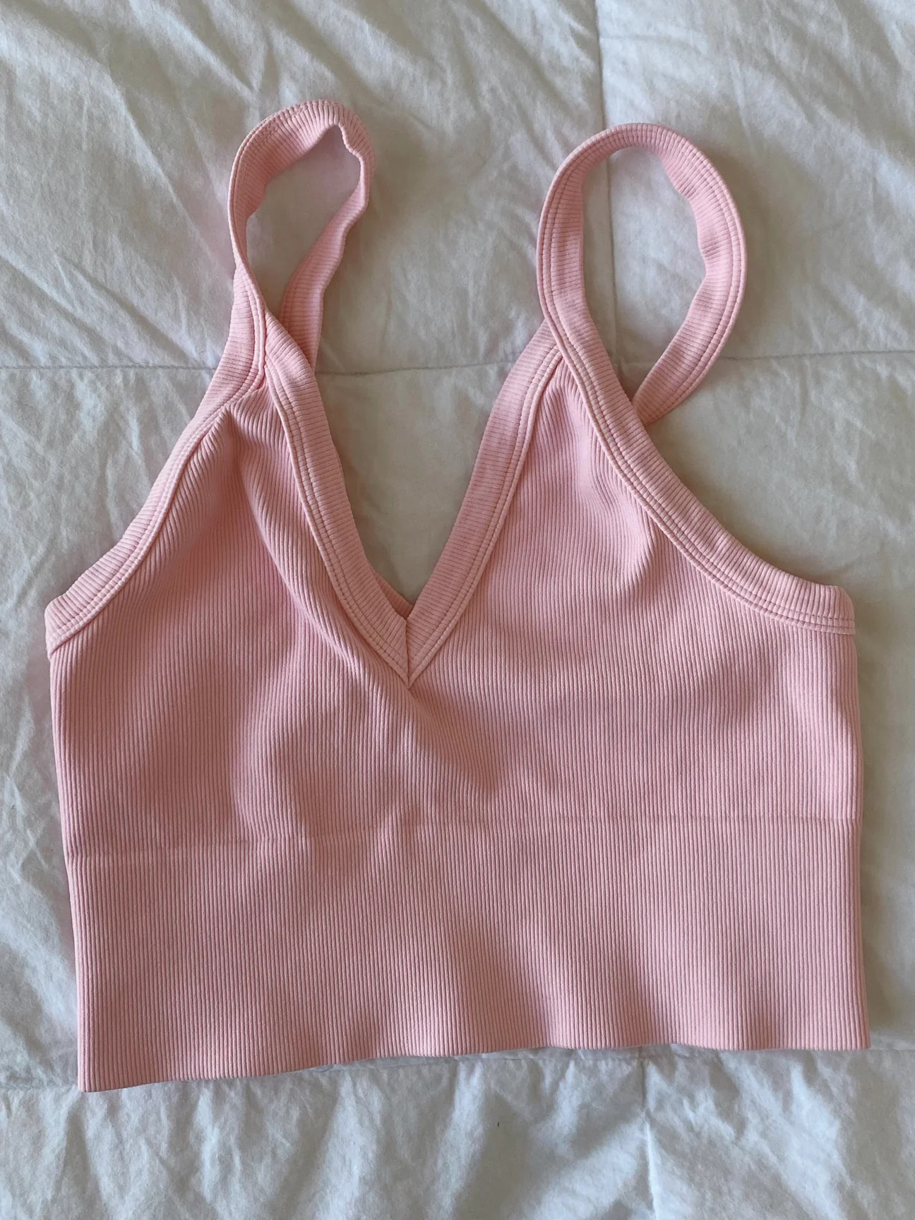 RIBBED V-NECK TANK | Olivelynn Designs