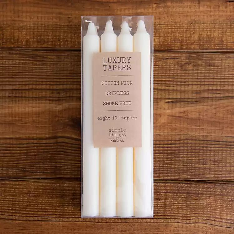 Ivory Dripless Taper Candles, Set of 8 | Kirkland's Home