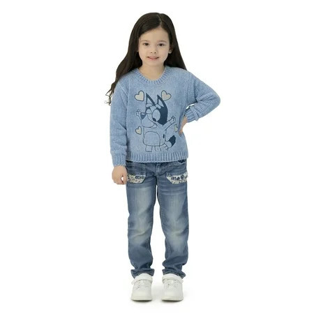 Bluey Toddler Girls Chenille Sweater, Sizes 12 Months - 5T | Walmart (US)