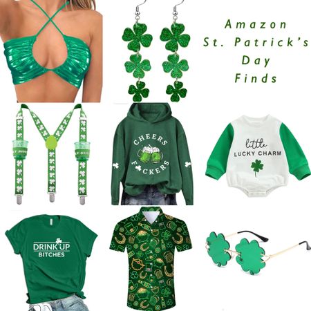 Amazon
Saint Patrick’s Day
St Patrick’s
Irish
Ireland
Shamrock
Four Leaf Clover
Green
Outfit
Outfits
Going Out
Bar
T-Shirt
Sweatshirt
Hoodie
Work
Teacher
Nurse
Earrings
Suspenders
Button Up
Men
Women’s
Baby
Baby Announcement
Onesie
Sunglasses
Drinking
Party
Event
Holiday
Spring
March
Family
Gathering
Bar Hopping
