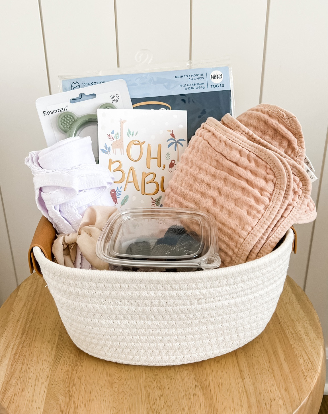 Gift basket idea for a baby girl (and mama).

All of these items are from Amazon and Target and are some of my favorite things for a newborn that are practical but still beautiful.

#LTKbaby #LTKfamily #LTKGiftGuide
