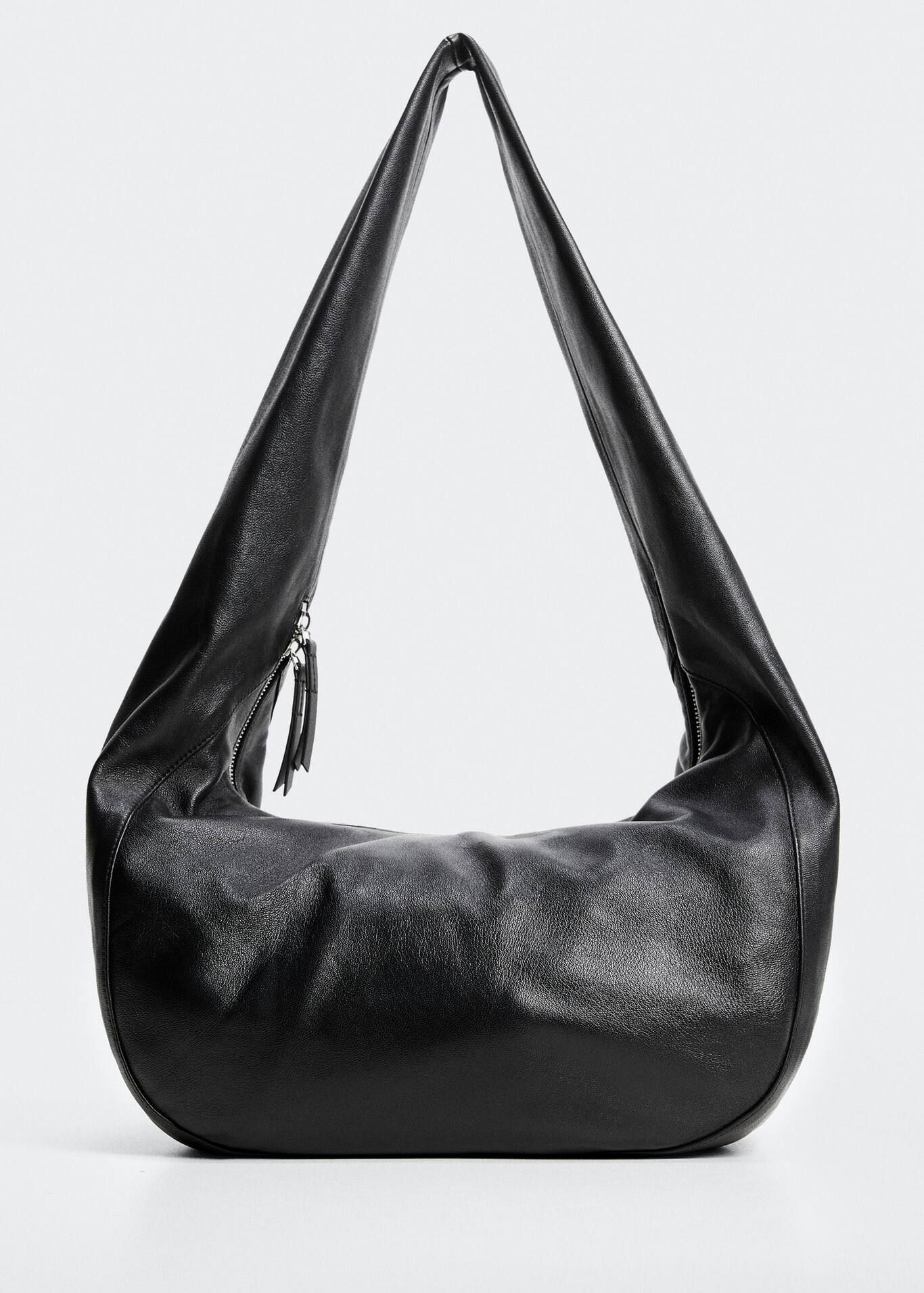 Leather strap tote bag -  Women | Mango USA | MANGO (US)