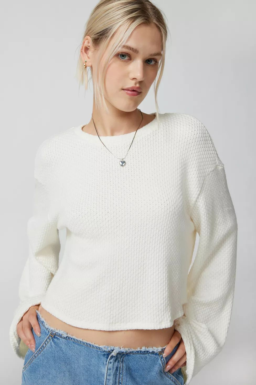 Urban Renewal Remnants Bubble Drippy Sleeve Pullover | Urban Outfitters (US and RoW)