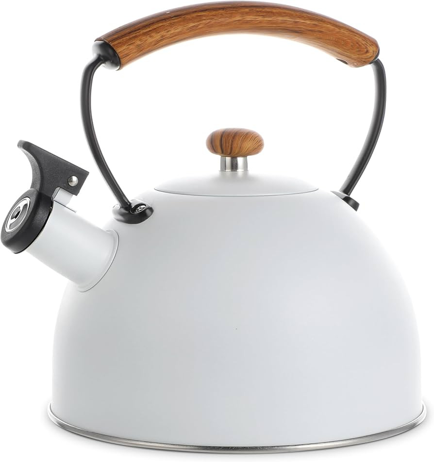 YSSOA Whistling Stovetop Tea Kettle, 3.2 Quart Stainless Steel Teapot with Cool Touch Ergonomic H... | Amazon (US)