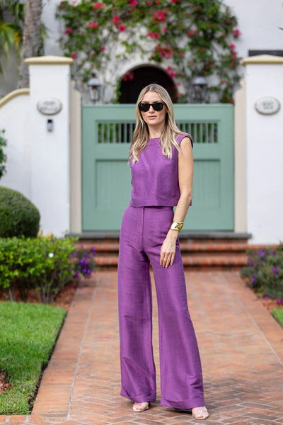 Julia Pant - Aubergine | Julia Amory