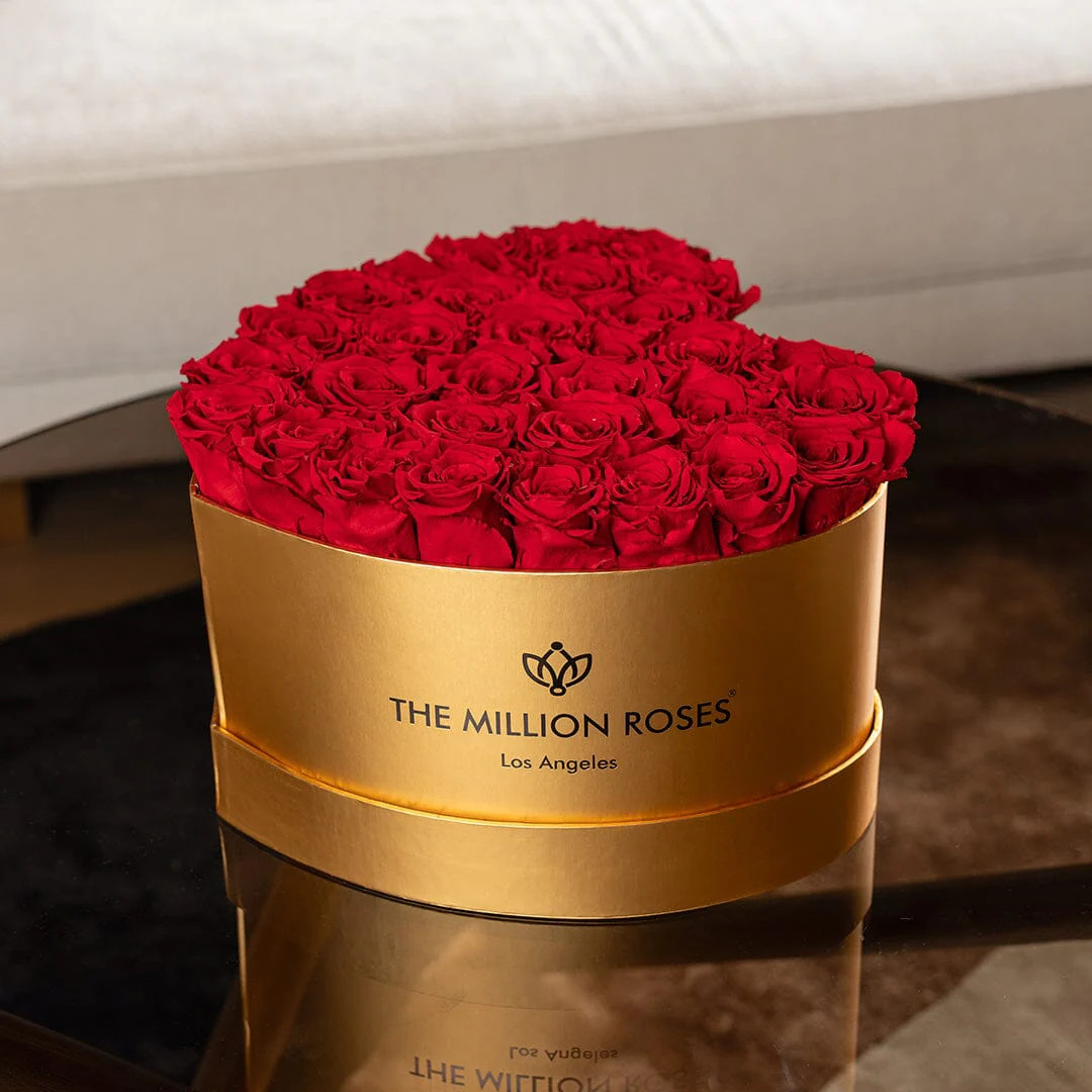 Heart Gold Box | Red Roses | The Million Roses