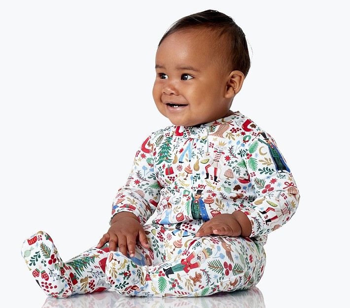 Rifle Paper Co. Nutcracker Organic Cotton Baby Pajama | Pottery Barn Kids