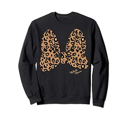 Disney Minnie Mouse Leopard Print Bow Sweatshirt | Amazon (US)