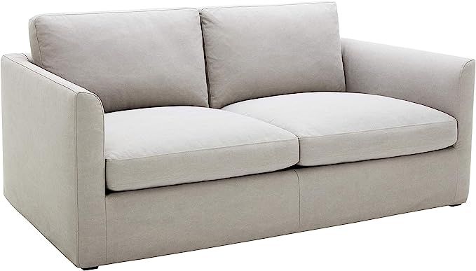 Amazon Brand – Stone & Beam Faraday Down-Filled Casual Slipcovered Sofa, 89"W, Light Grey | Amazon (US)