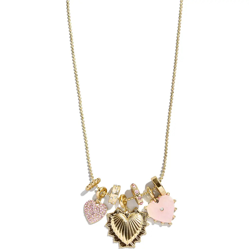 BaubleBar Juno Cluster Charm Necklace in Clear/Gold at Nordstrom | Nordstrom
