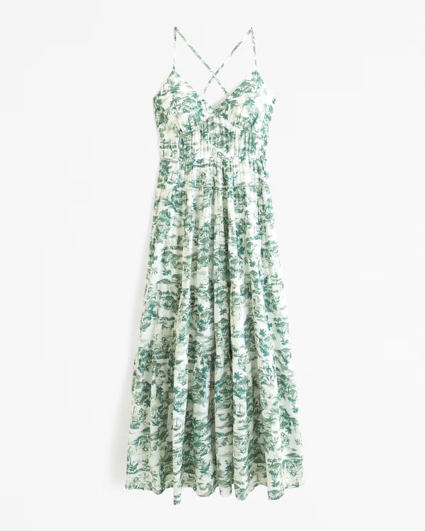 Women's Flowy Tiered Maxi Dress | Women's New Arrivals | Abercrombie.com | Spring OOTD | Abercrombie & Fitch (US)