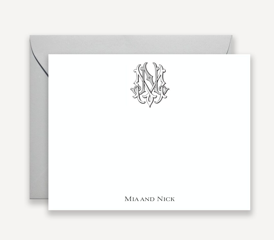 Couples Stationary, Modern Note Cards for Couples, Contemporary Wedding Thank You Note Cards, Tha... | Etsy (US)