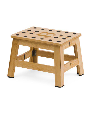 Folding Bamboo Step Stool | TJ Maxx