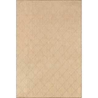 nuLOOM Ray Natural 10 ft. x 12 ft. Geometric Indoor/Outdoor Area Rug GBCB62A-96012 - The Home Dep... | The Home Depot
