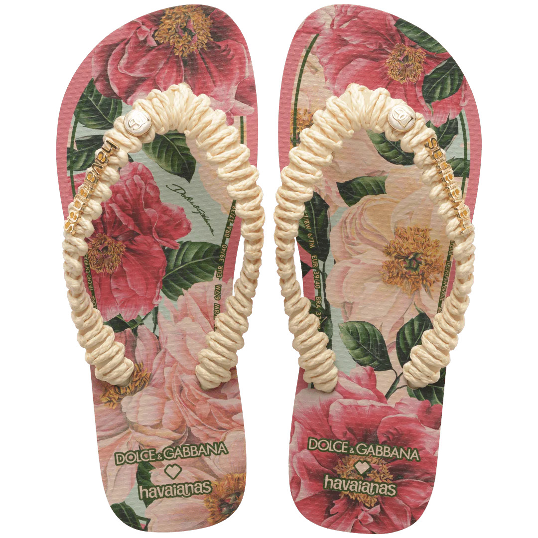 Women's Dolce&Gabbana Florals Top Flip Flops Ballet Rose | Havaianas | Havaianas