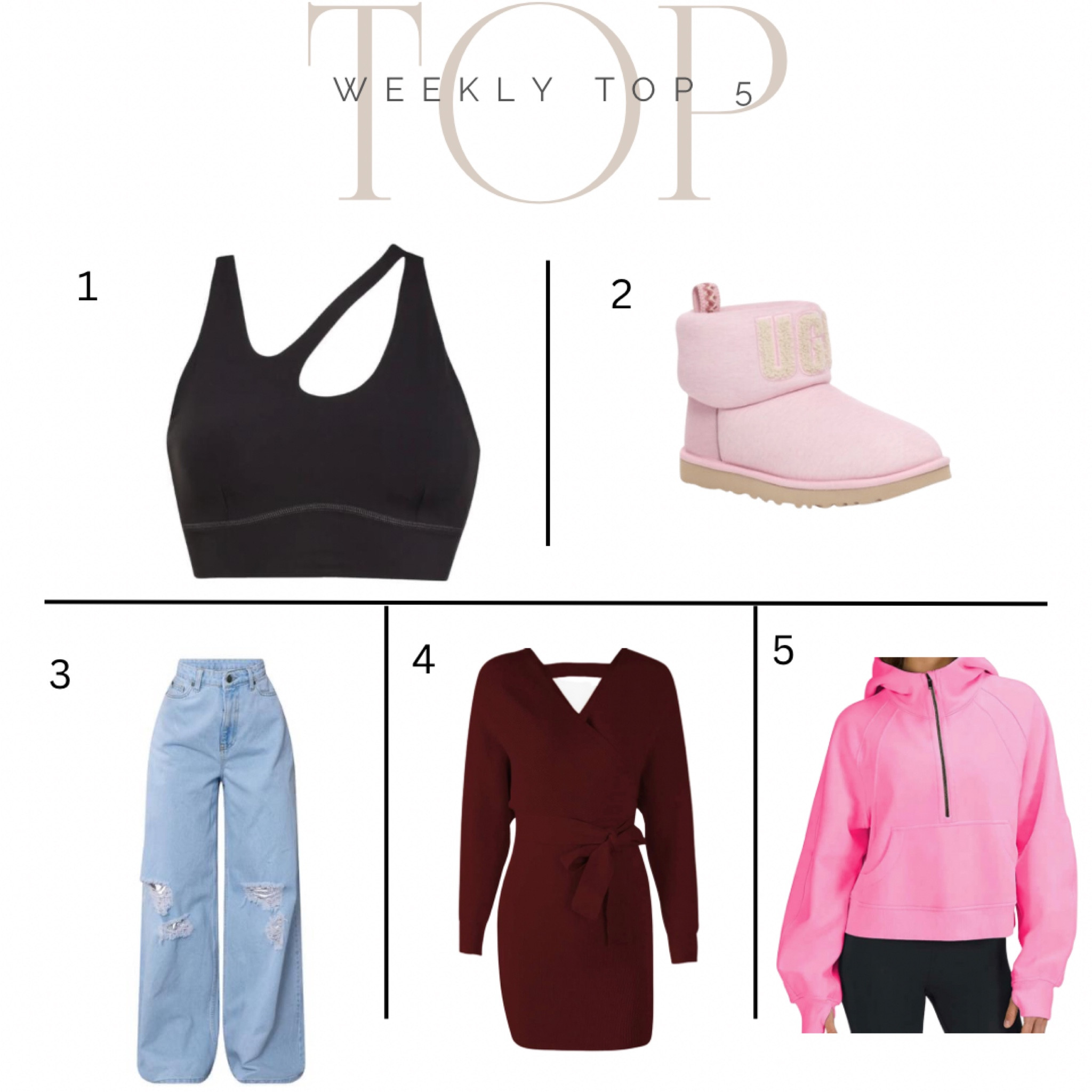 Top five products for the week  

#LTKstyletip #LTKFind #LTKshoecrush