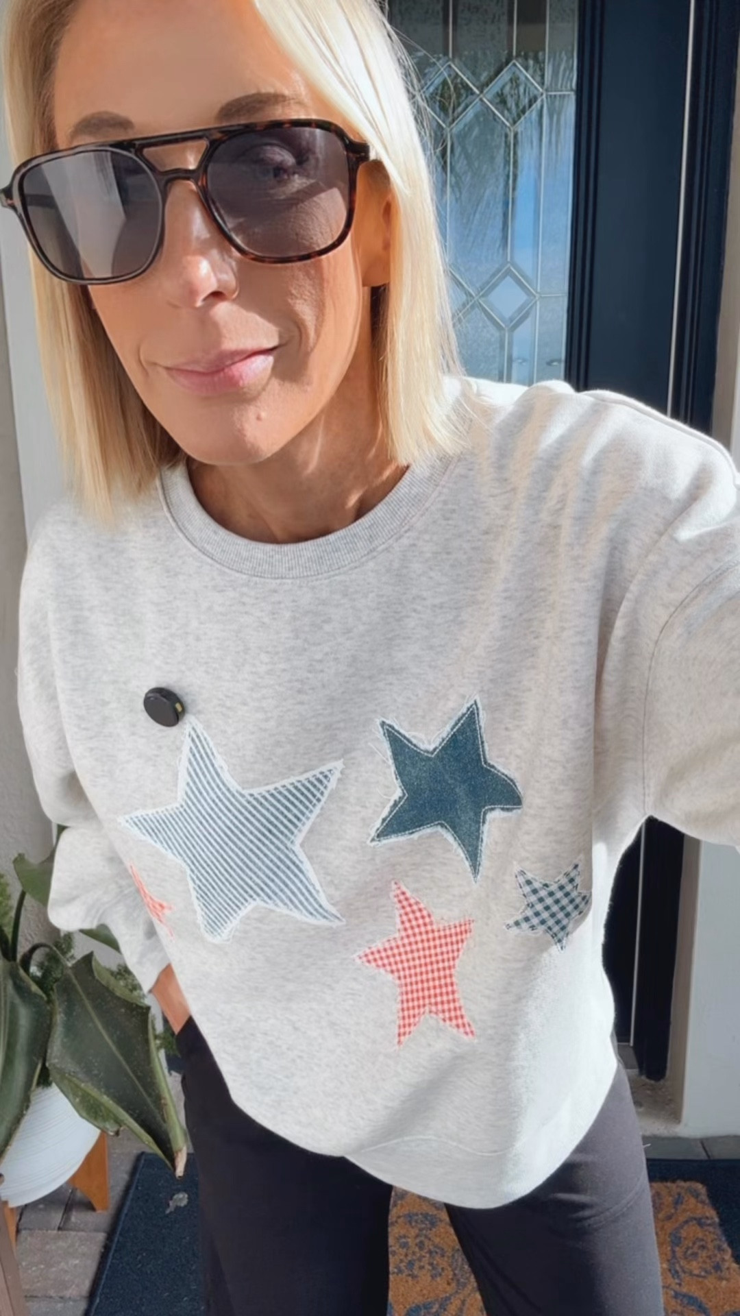 My bus stop ootd:
• star graphic sweatshirt - size medium. $14.98! 2 colors.
• Wide leg work/yoga pants - size small (shortest length option).

#LTKSeasonal #LTKOver40