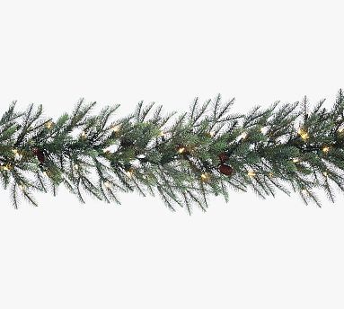 Faux Pre-Lit New England & Pine Garlands with Pinecones - Set of 2 | Pottery Barn (US)