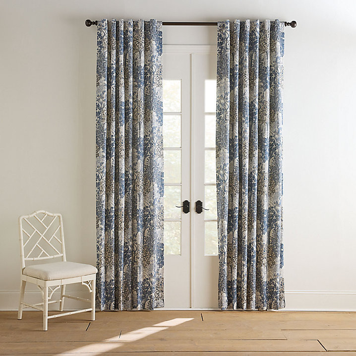 Fenton Drapery Panel with Bold Toile Pattern & Cotton Feel Texture | Ballard Designs, Inc.