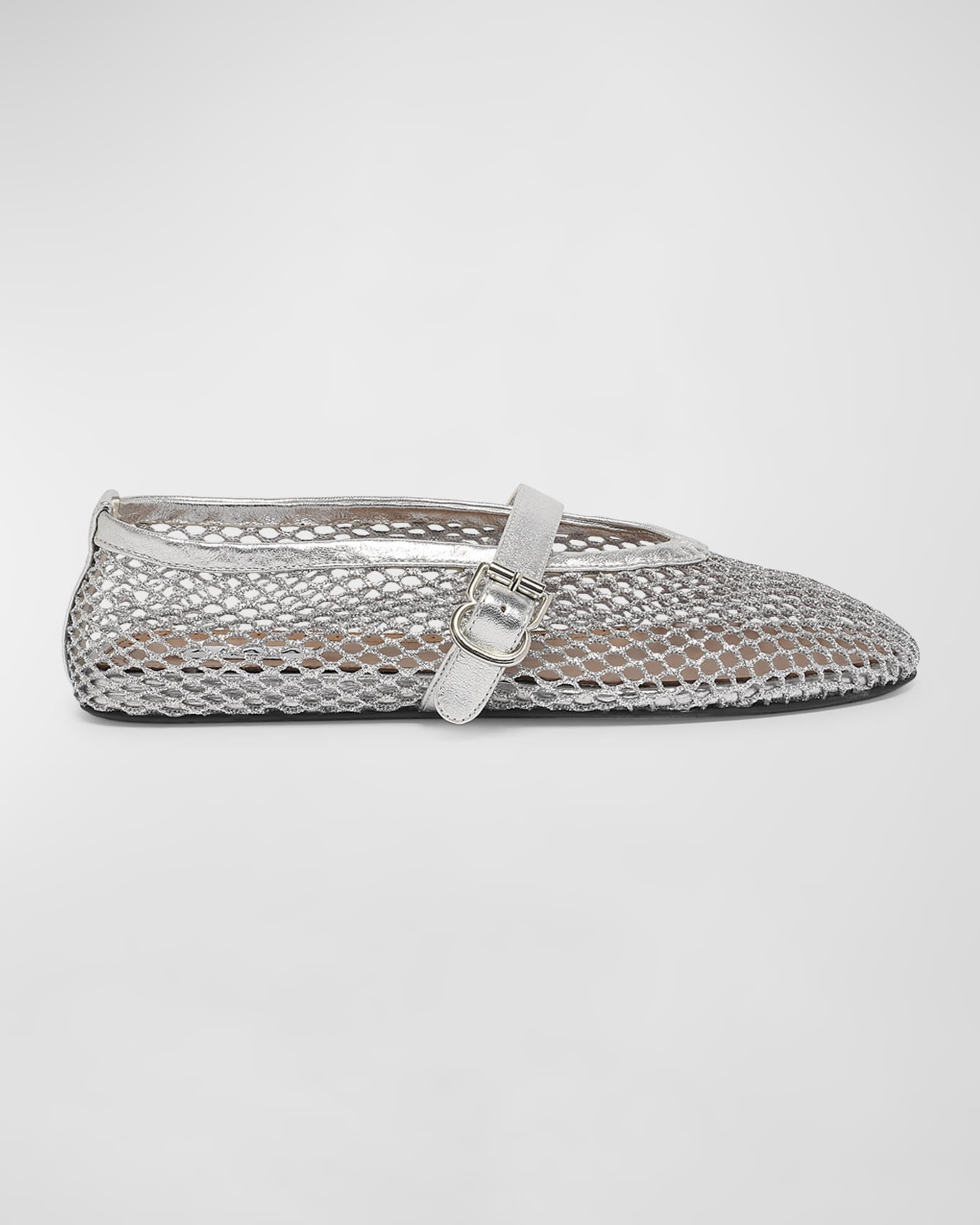 Metallic Net Mary Jane Ballerina Flats | Neiman Marcus
