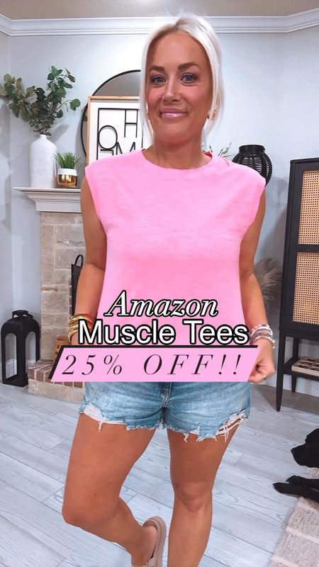 Amazon muscle tees 25% off - size medium 

#LTKTravel #LTKSaleAlert #LTKStyleTip