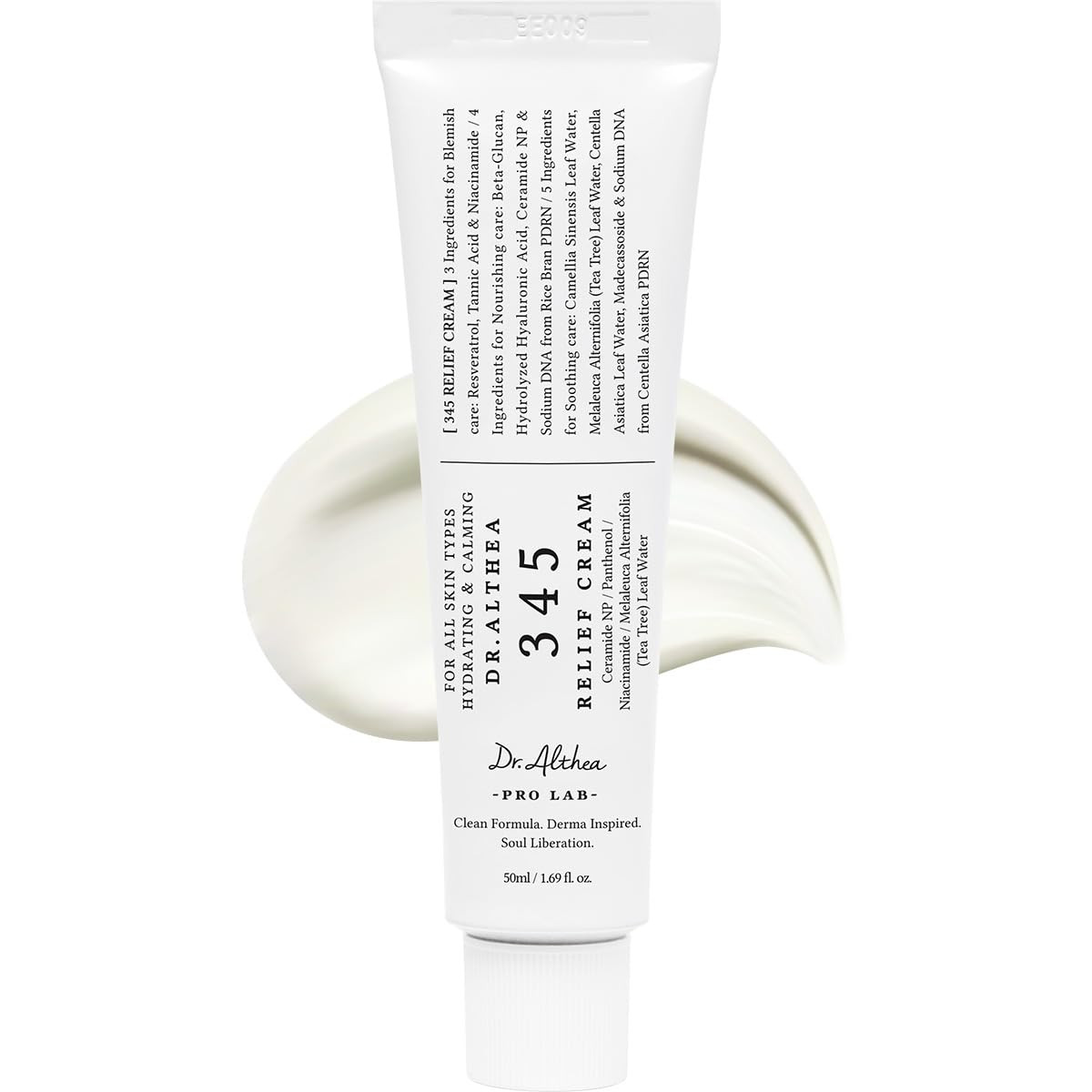 Dr.Althea 345 Relief Cream | Moisturizer for Soothing Recovery and Blemish Care with Tea Tree Leaf Water & Niacinamide | Korean Vegan Skin Care for All Skin Types, 1.69 Fl Oz (Ver.2 - Pack of 1) | Amazon (US)