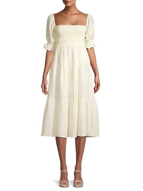 ​Frankie Squareneck Tiered Dress | Saks Fifth Avenue OFF 5TH