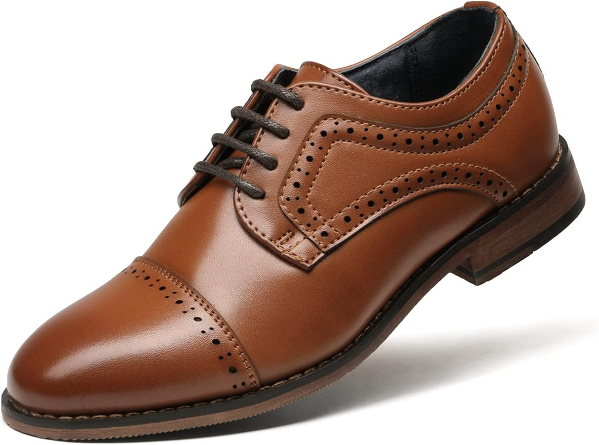 Bruno Marc Boy's Prince-K1 Classic Oxfords Dress Shoes | Amazon (US)