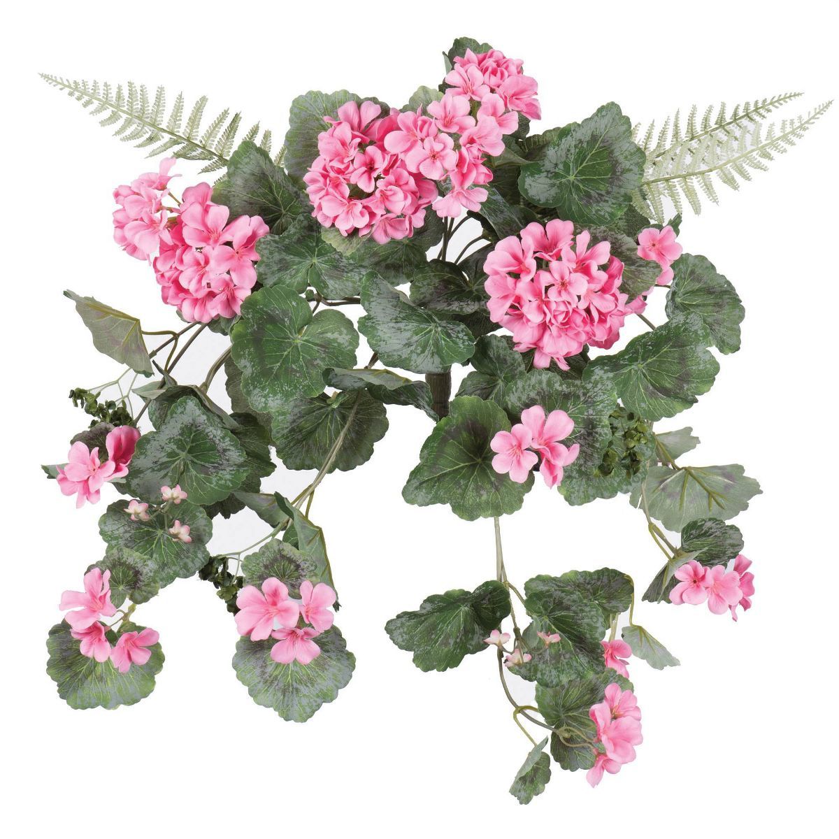 Artificial Geranium Hanging Bush (22") Pink - Vickerman | Target