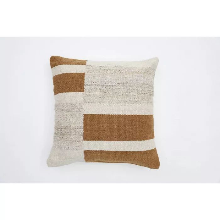 Oversized Blocked Woven Square Throw Pillow - Threshold™ | Target