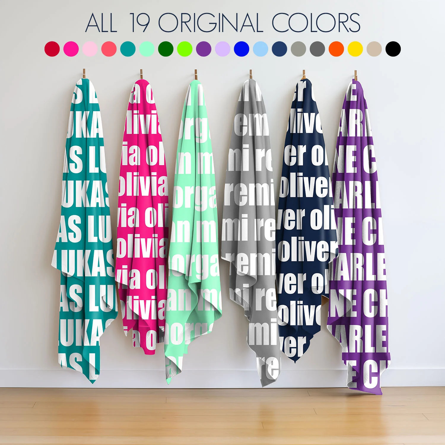 PERSONALIZED NAME BLANKET - BOLD (ALL COLOR OPTIONS) | Highway 3