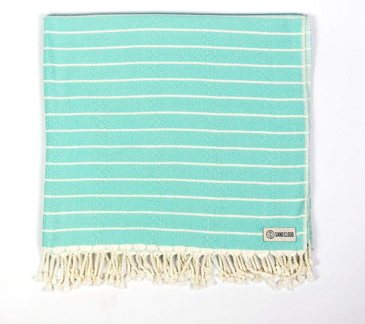Sand Cloud Turkish Towel - Peshtemal Cotton - Great for Beach or as a Blanket - The Gocek (Mint) | Amazon (US)