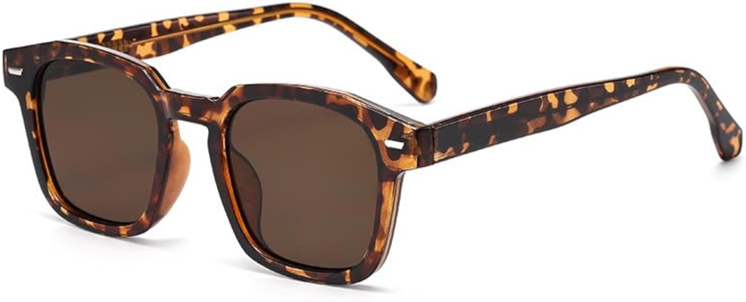 Retro Square Sunglasses for Women Men - UV400 Protection, Lightweight PC Frame, Trendy Fashion Sh... | Amazon (US)