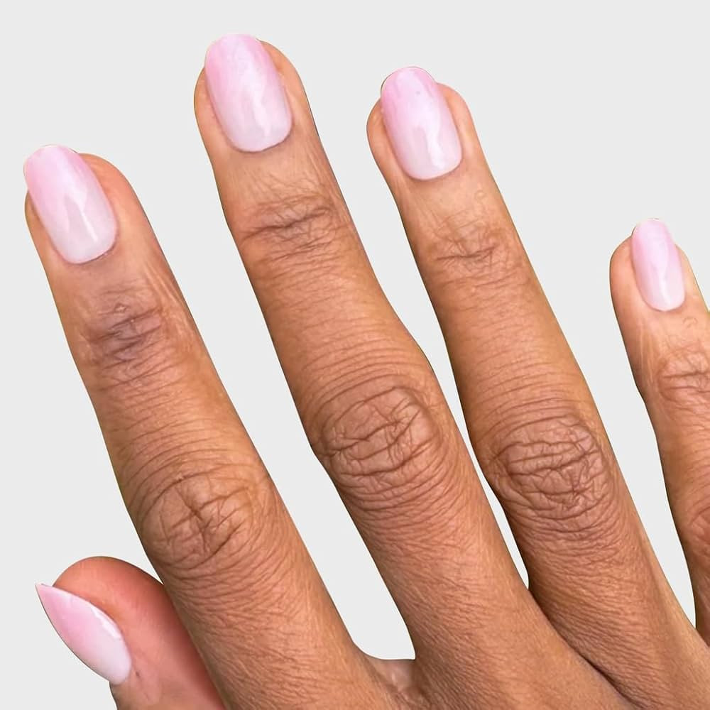 Olive & June Mani Minimalist Instant Press-On Nails (Glue) Short Round, 42 Fake Nails, 21 Sizes N... | Amazon (US)